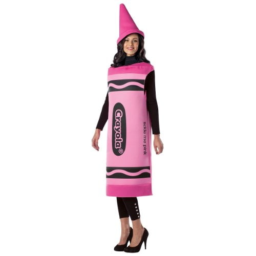 PINK LADIES CRAYOLA CRAYON COSTUME WOMENS WORLD BOOK DAY OFFICIAL FANCY DRESS
